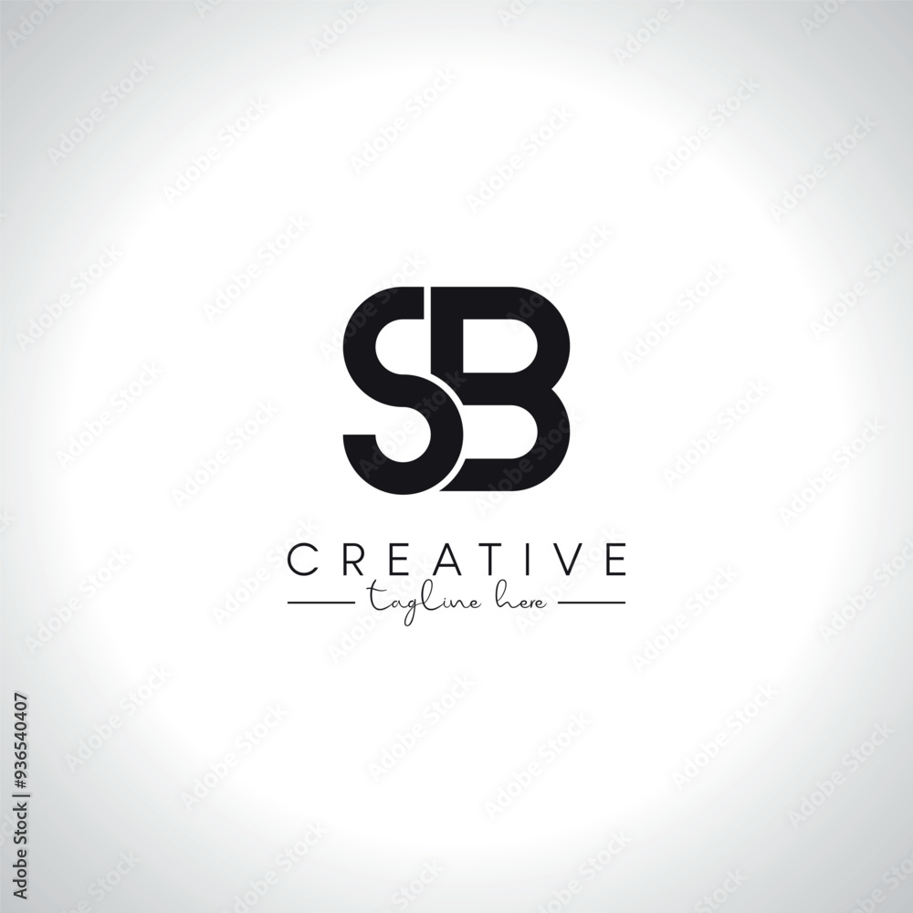 Obraz premium SB BS Alphabet Letters Monogram Logo Design. Initial Vector Template.