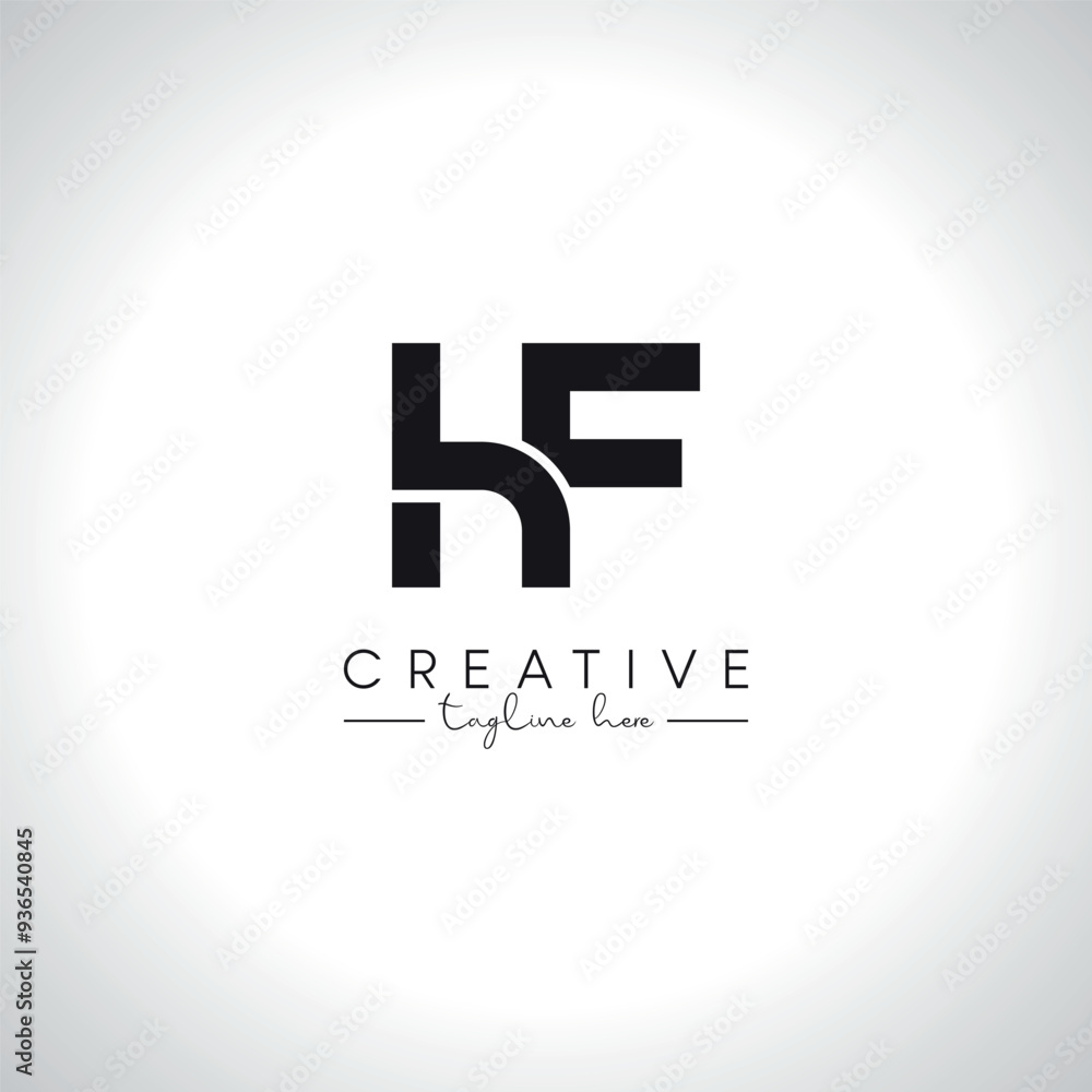 Obraz premium HF FH Alphabet Letters Monogram Logo Design. Initial Vector Template.