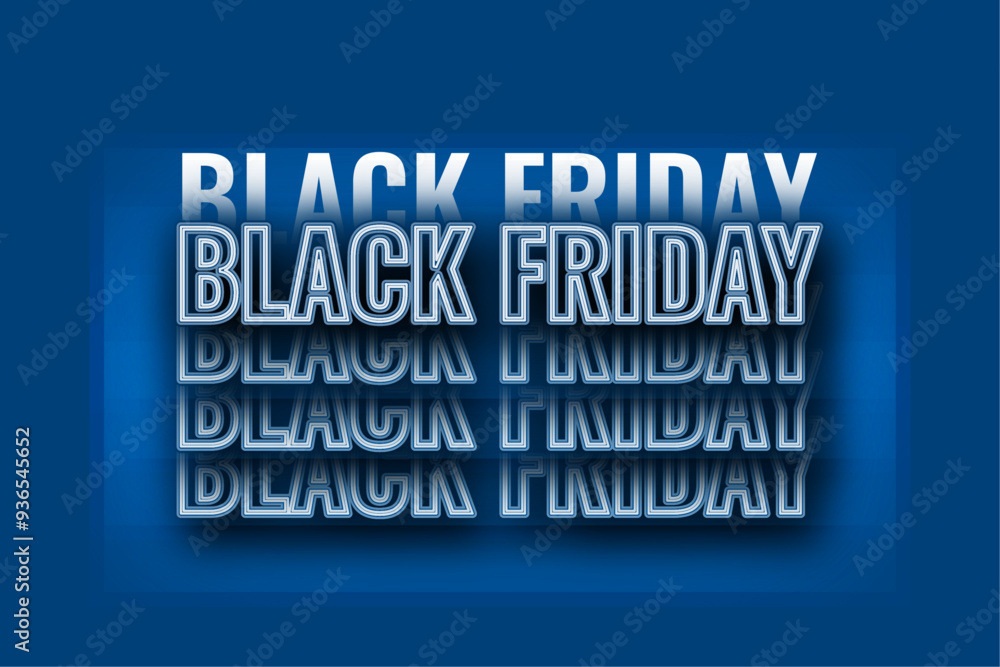 Black Friday sale banner featuring bold text on a vibrant blue background, promoting special discounts and offers Black Friday sale banner featuring bold text on a vibrant blue background, promoting special discounts and offers