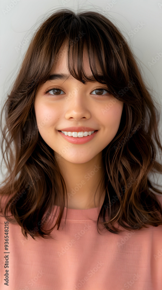 Year Old Young Beauty Asian Women Big Smile