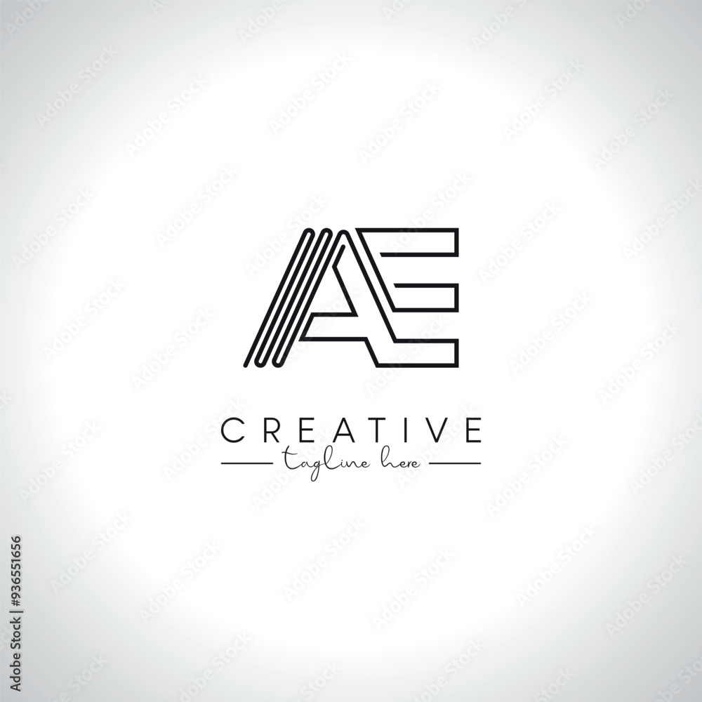 Abstract Letter AE EA Modern Artistic Line Logo Design. Initial Vector Template. Abstract Letter AE EA Modern Artistic Line Logo Design. Initial Vector Template.