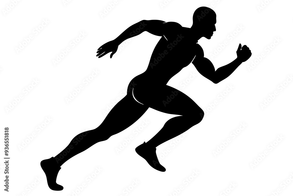 Running man vector design on a white background Running man vector design on a white background