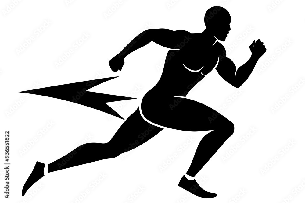 Obraz premium Running man vector design on a white background