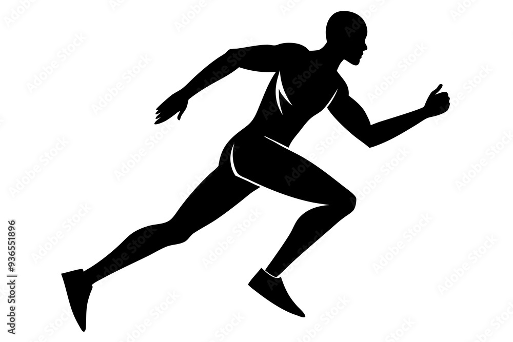 Running man vector design on a white background Running man vector design on a white background