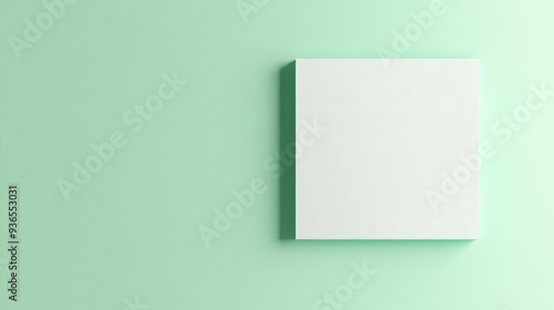 Light mint gradient with a simple white square in the center, pastel background, minimalist design