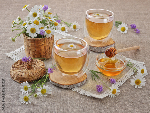 Tea with  chamomile, lavender and honey