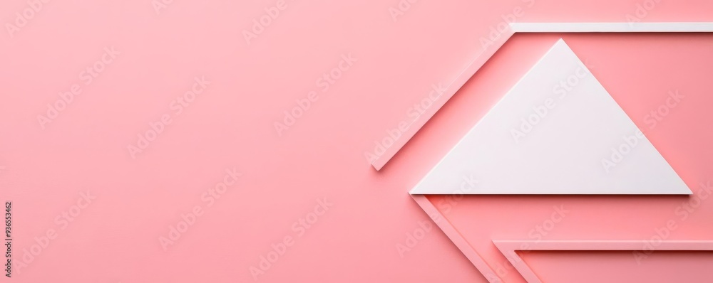 Light pastel pink with a minimal white triangle in the lower corner, pastel minimalist, subtle focus Light pastel pink with a minimal white triangle in the lower corner, pastel minimalist, subtle focus