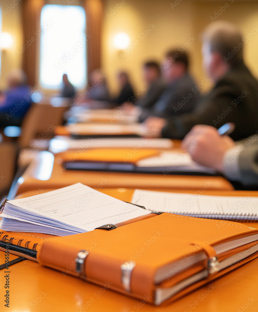 professional development seminar with participants taking notes in leather-bound notebooks professional development seminar with participants taking notes in leather-bound notebooks