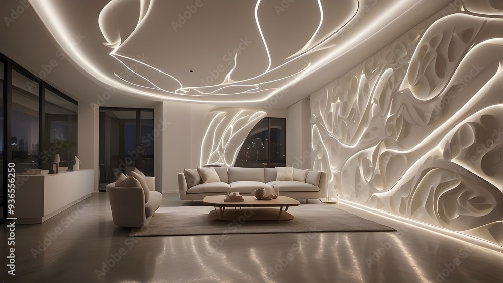 3D light room background 3D light room background
