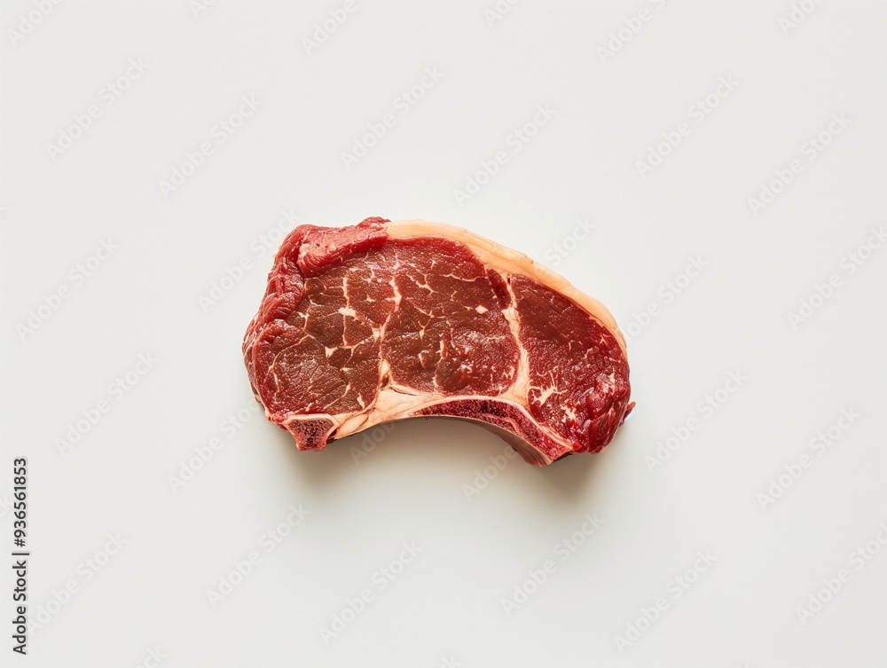 A steak of thick cut. Fresh, juicy raw marbling meat. AI generated A steak of thick cut. Fresh, juicy raw marbling meat. AI generated