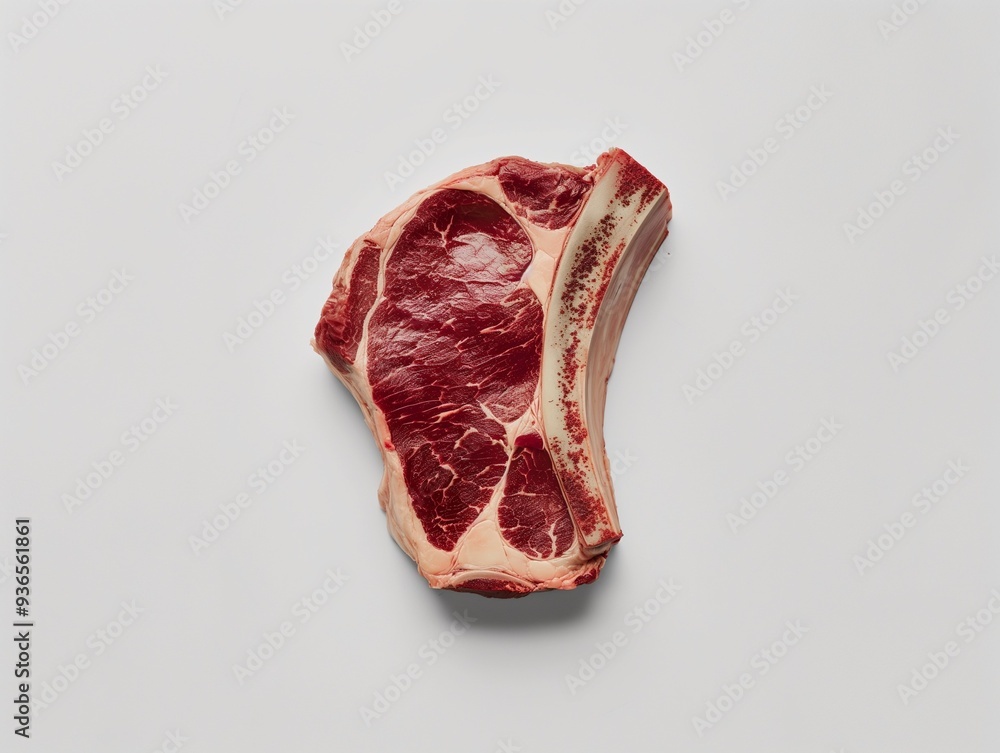 A steak of thick cut. Fresh, juicy raw marbling meat. AI generated A steak of thick cut. Fresh, juicy raw marbling meat. AI generated
