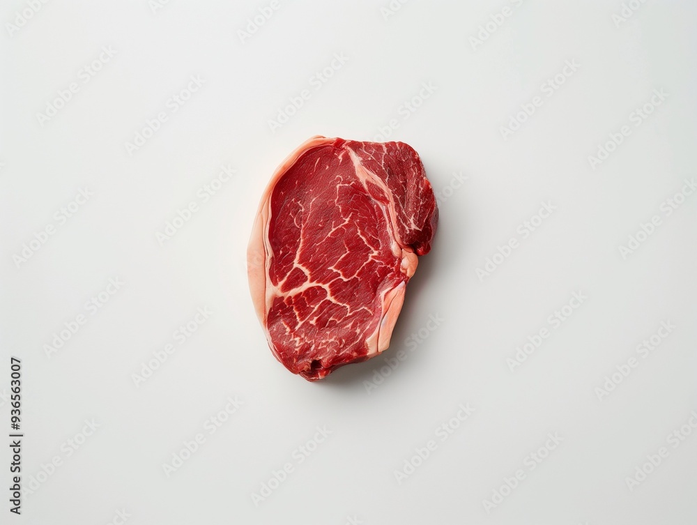 A steak of thick cut. Fresh, juicy raw marbling meat. AI generated A steak of thick cut. Fresh, juicy raw marbling meat. AI generated
