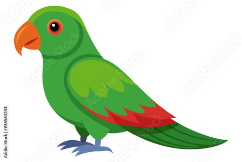 Eclectus parrot vector art illustration