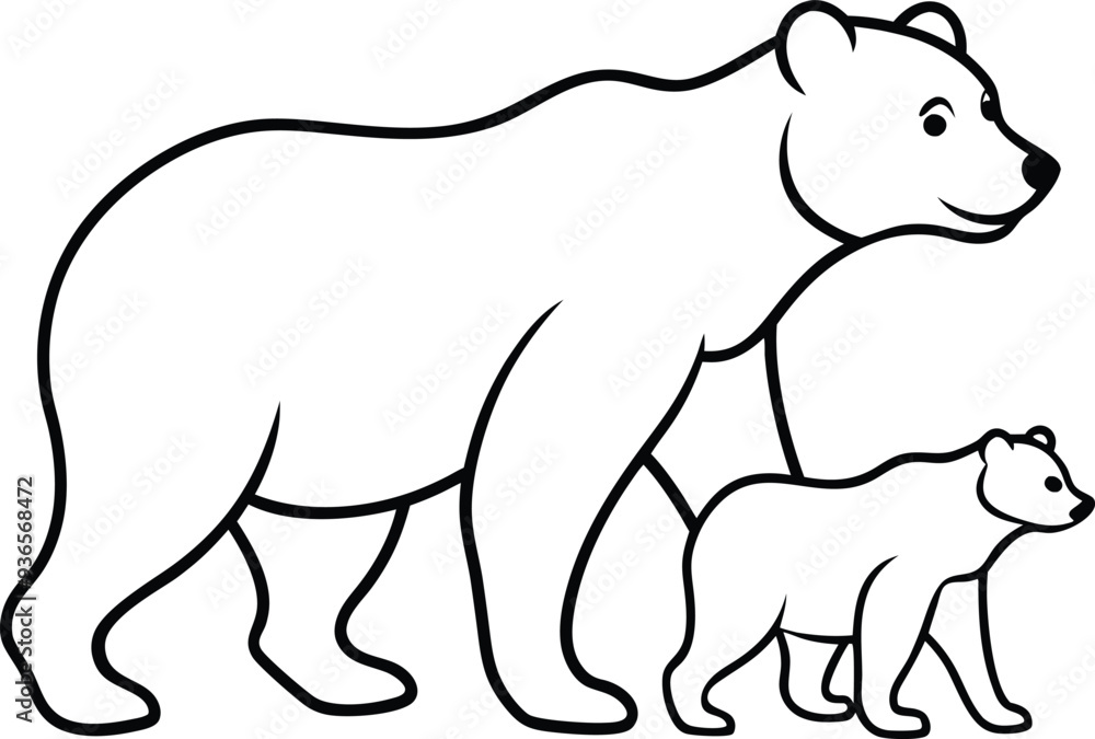 illustration of cartoon bear illustration of cartoon bear