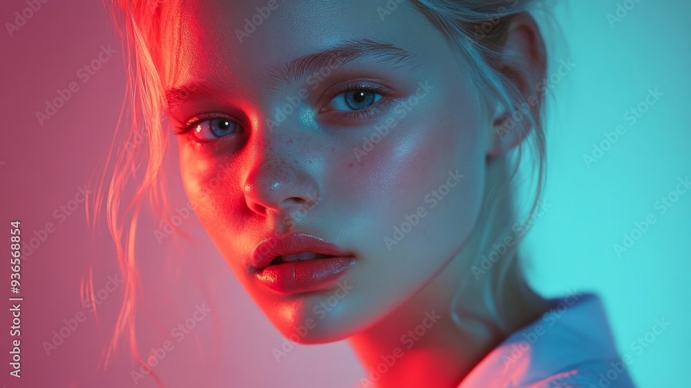 fashion portrait of a young woman fashion portrait of a young woman