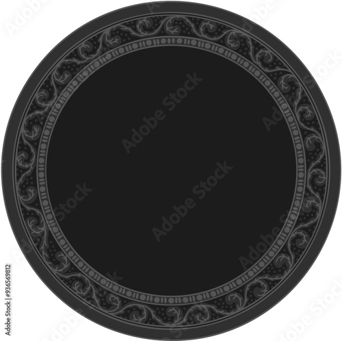 Floral ornamented frame; old style ornate decoration