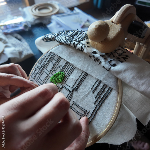 Broderie et passe temps photo