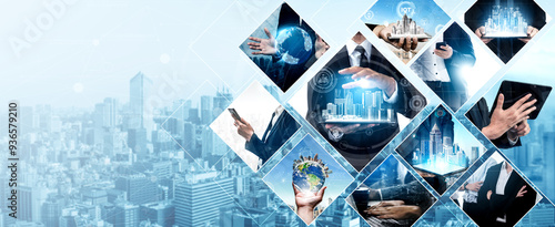 Fotografija Communication technology , smart connection IOT and people network technology concept