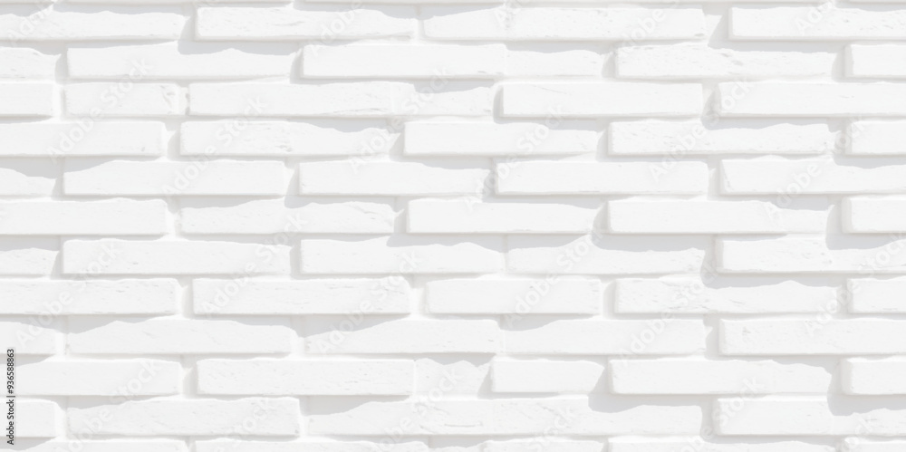 Obraz premium Background texture of white brick wall. White brick wall vector background. white brick wall texture background. White brick wall background seamless pattern. Old vintage white brick wall texture/