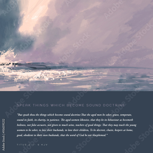 Obraz na plátne speak things which become sound doctrine - Bible vs