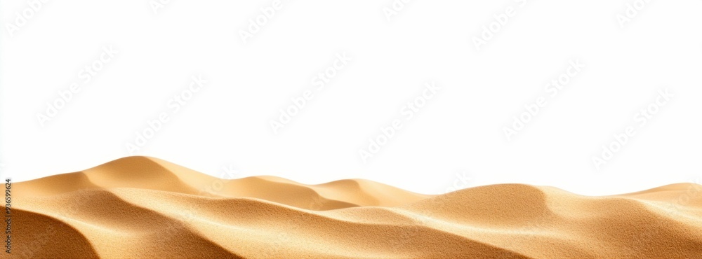 Desert Sand Dunes on White Background Desert Sand Dunes on White Background