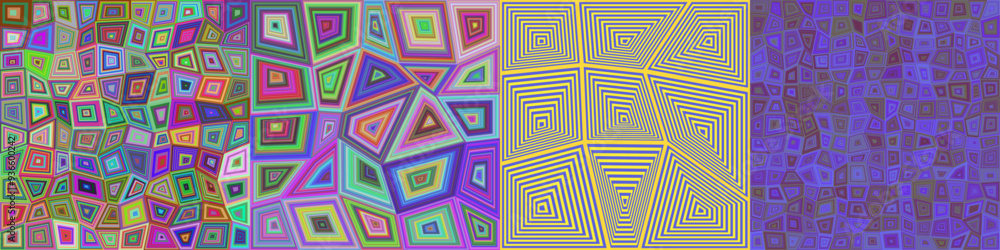 Abstract rectangle polygon background set Abstract rectangle polygon background set