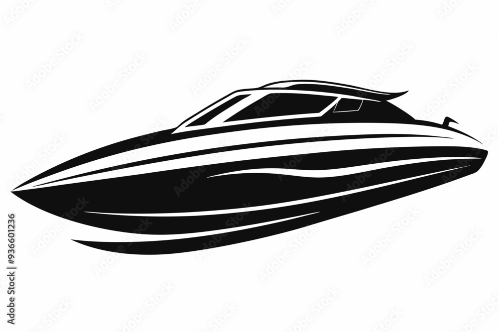 speed boat silhouette vector illustration speed boat silhouette vector illustration