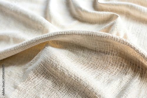 A close-up shot of a white cloth lying on a bed, suitable for use in various scenes such as bedroom interior design or medical settings