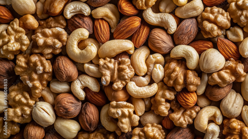 Assorted Mixed Nuts Closeup: Healthy Snack Option Assorted Mixed Nuts Closeup: Healthy Snack Option