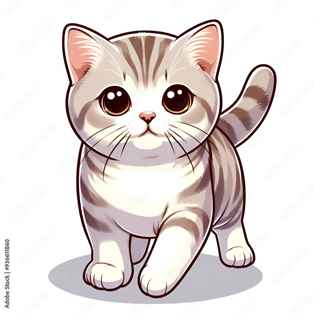 Fototapeta premium American Asian Shorthair Cat Vector Art