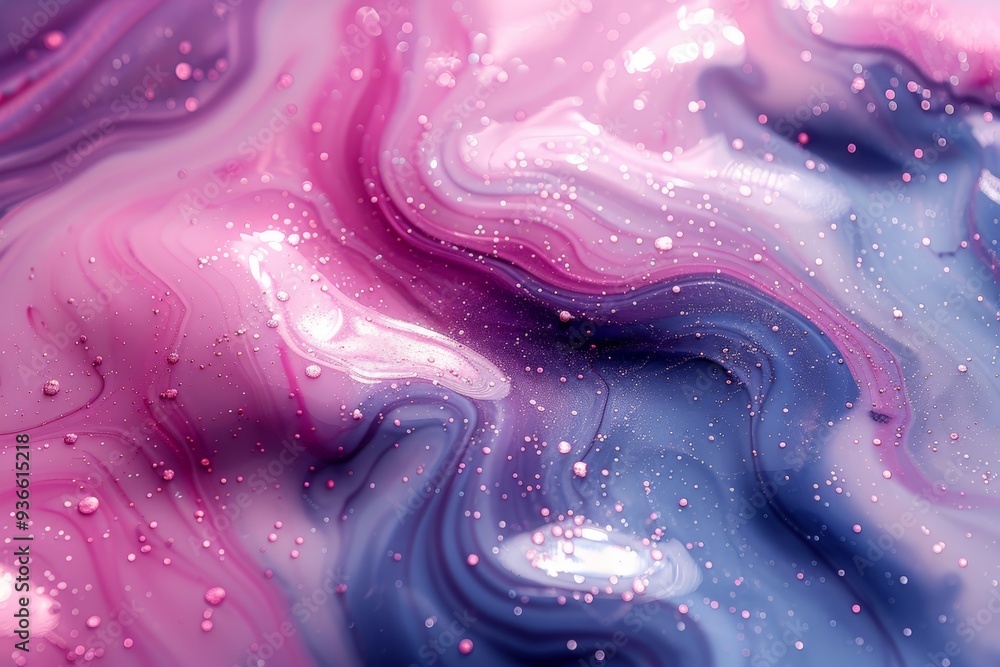 Obraz premium Abstract pink, purple, and white marble swirl background texture