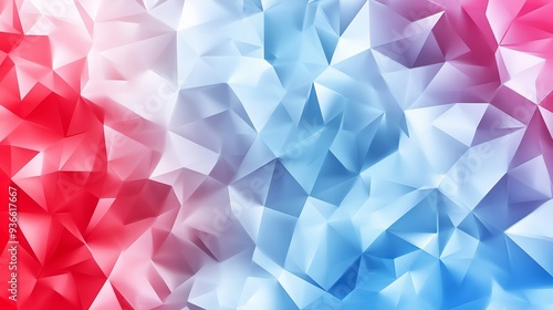 Light blue and red vector pattern featuring polygonal shapes. Web material illustration with colorful abstract triangles, making it a straightforward addition to your commercial projects.