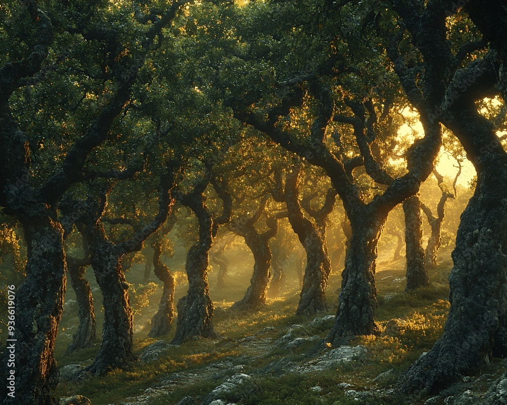 Forest where every tree represents a different source of inspiration guiding artists in their pursuit Forest where every tree represents a different source of inspiration guiding artists in their pursuit