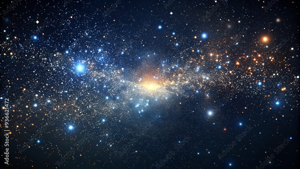 Starry night sky with glowing constellations and cosmic dust for space concept Starry night sky with glowing constellations and cosmic dust for space concept