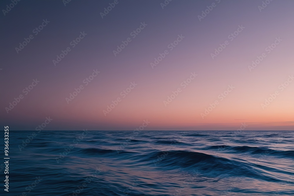 Fototapeta premium Dream-like Textured Gradient Field in Mauve, Navy, and Sky-Blue Tides at Dusk