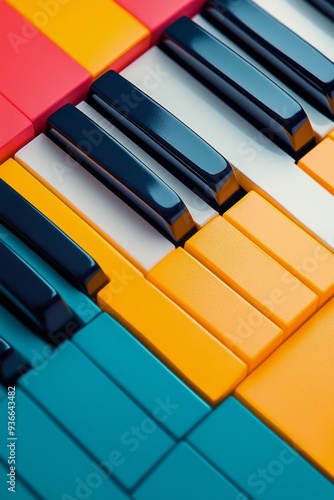 Close-up view of piano keys during a music practice session in a cozy room