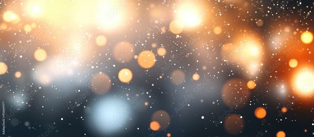 Abstract Background with Golden and White Bokeh Lights Abstract Background with Golden and White Bokeh Lights