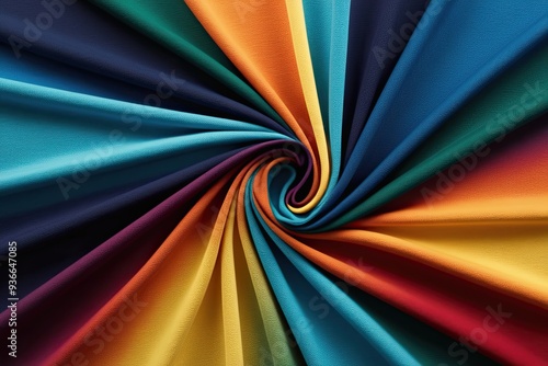 Extensive Infinity Loop Fabric Background with Bold Gradient Colors and Texture