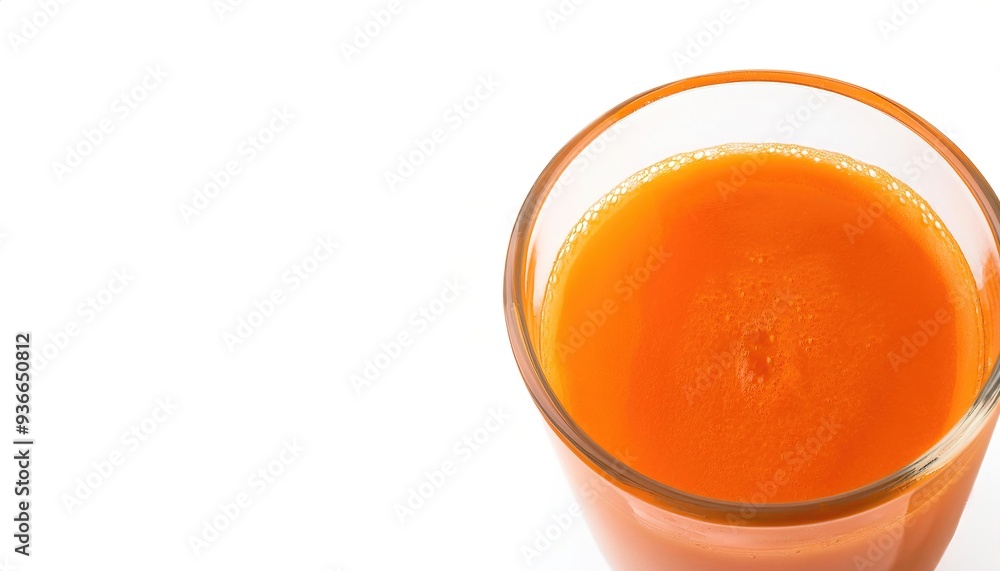 fresh home made carrot juice squeezed in glass with orange carrots. Made from a personal juicer extractor or machine. Isolated on white background with copy space fresh home made carrot juice squeezed in glass with orange carrots. Made from a personal juicer extractor or machine. Isolated on white background with copy space