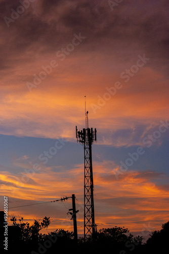 Wallpaper Mural orange and blue sky Torontodigital.ca