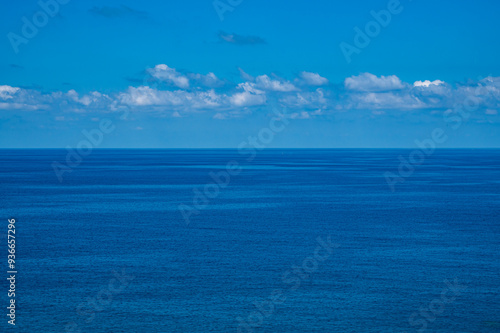 Blue sea and sky horizon