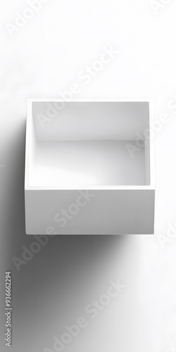 Wallpaper Mural White Rectangular Ceramic Sink on White Background Torontodigital.ca