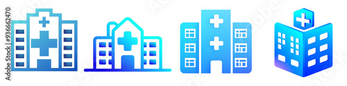 Hospital clipart collection, symbol, logos, icons isolated on transparent background