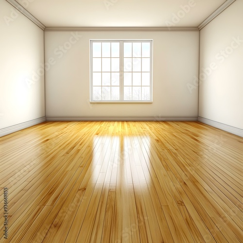 Empty Room with Hardwood Floor and Window