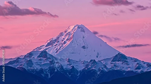 Mountains against the backdrop of sunset