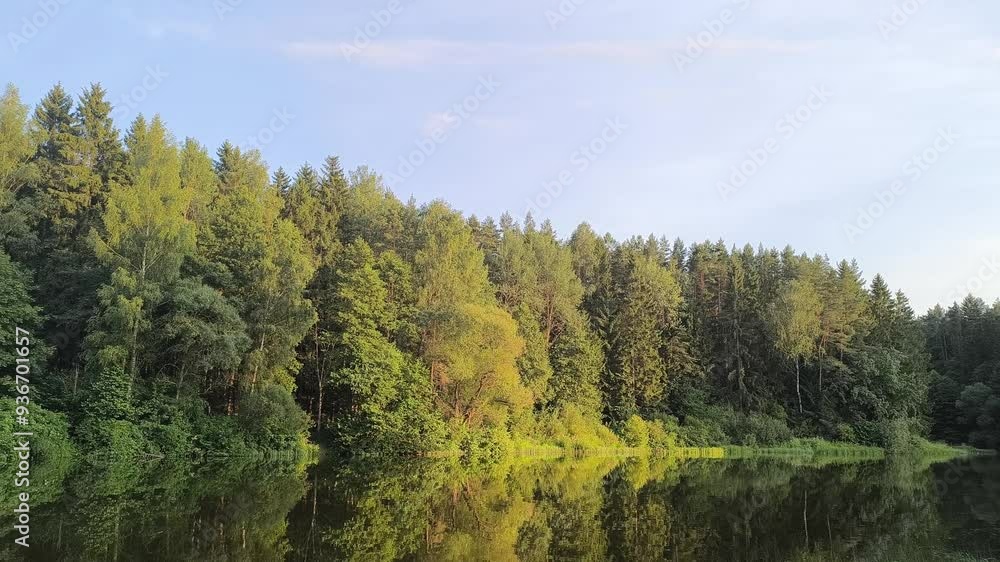 Beautiful natural lake and forest, lake