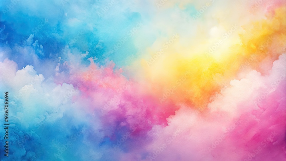 Soft, blended watercolor hues of pink, blue, and yellow swirl together in an abstract, dreamy background with subtle texture and gentle, ombre gradient effect. Soft, blended watercolor hues of pink, blue, and yellow swirl together in an abstract, dreamy background with subtle texture and gentle, ombre gradient effect.