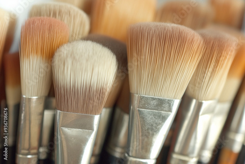 A collection of makeup brus...