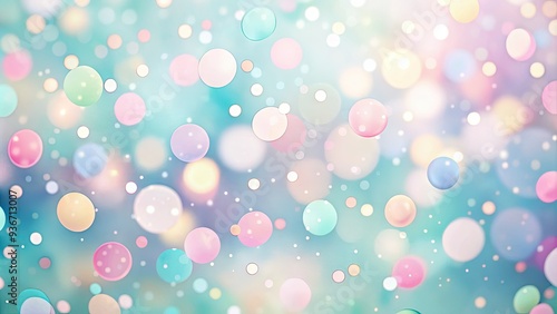 Soft focus background featuring a whimsical fusion of pastel hues and playful polka dots, evoking a sense of delicate charm and nostalgic wonder.