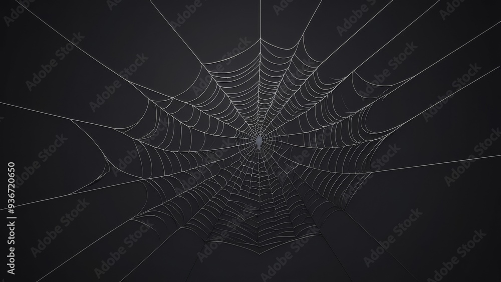 Naklejka premium spider web with dew drops